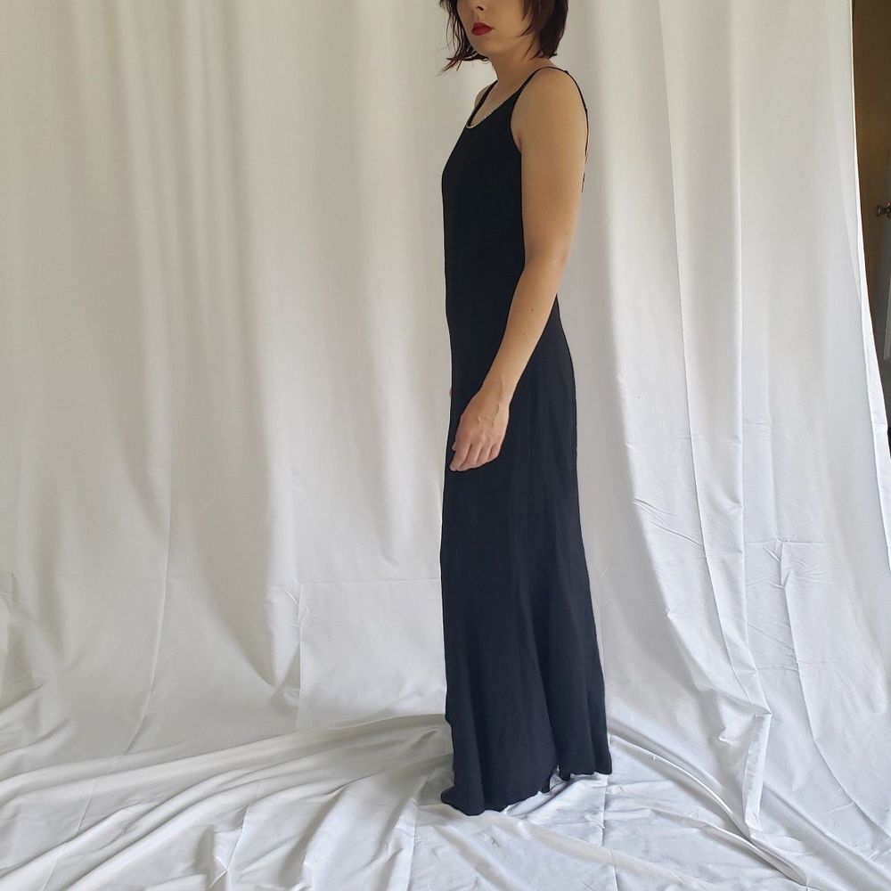 Y2K Jessica McClintock Black Slinky Gown - Picture 2 of 4